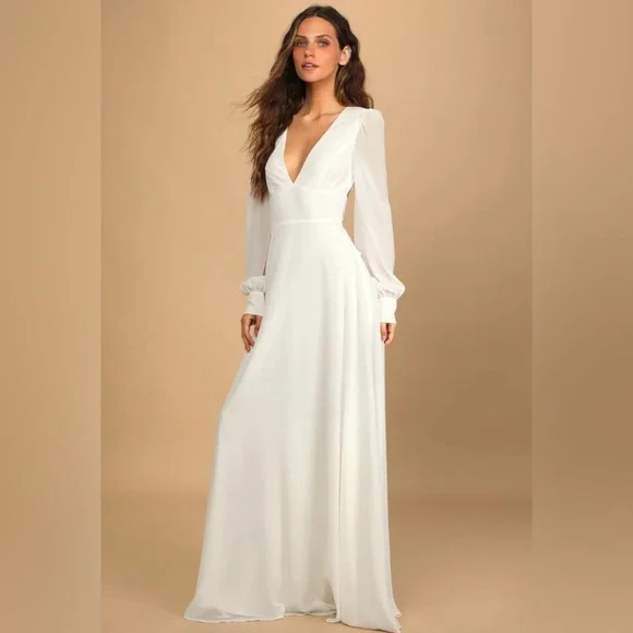 long sleeve backless maxi dress One Step Ahead main image 0
